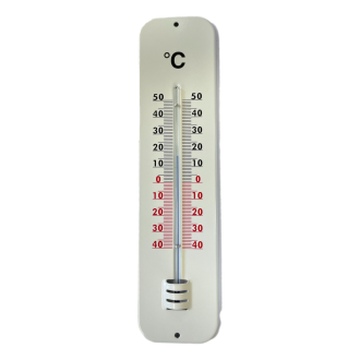 THERMOMETER EMAILLE WIT 28,5 CM.