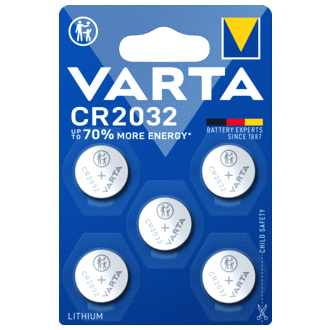 KNOOPCEL BATTERIJ VARTA CR2032 (SET à 5 STUKS)
