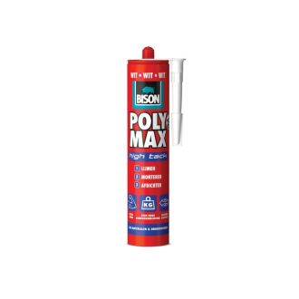 BISON KIT POLY MAX HIGH TACK WIT (SP. KOKER 425 GRAM)