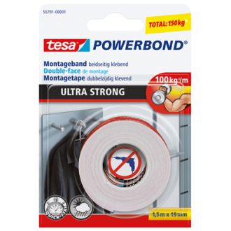 MONTAGEBAND TESA ULTRA STRONG 19 MM (ROL à 1,5 MTR.)