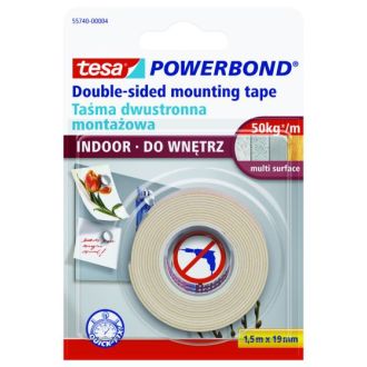 MONTAGETAPE TESA INDOOR 19 MM (ROL à 1,5 MTR.)