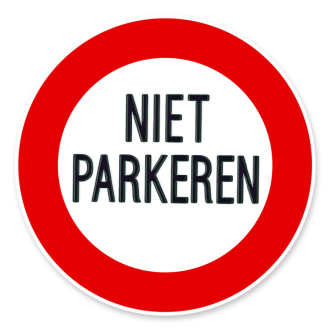 BORD "NIET PARKEREN" ALUMINIUM