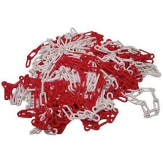 AFZETKETTING ROOD/WIT (ROL à 30 MTR.)