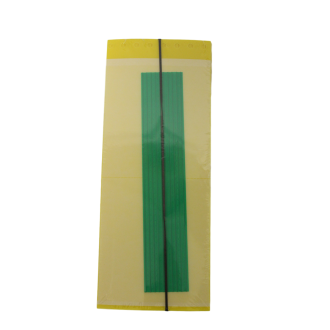 SIGNAALPLAAT GEEL BIOLINE 10X25CM (P/10 ST.)