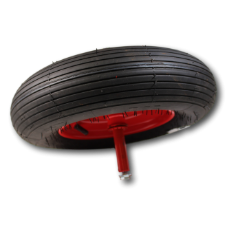 KRUIWAGENWIEL + LUCHTBAND 25CM AS STALEN VELG