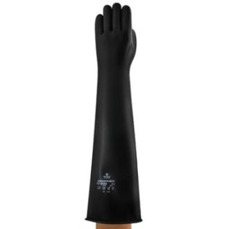 PR. HANDSCHOENEN ZWART ZWAAR RUBBER 87-108 MT. 9